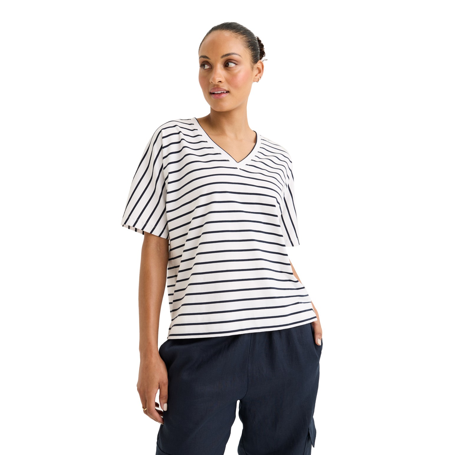 Yarra Trail Carbon Stripe Tee